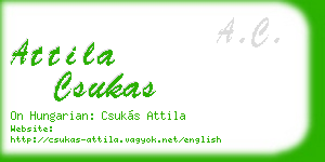 attila csukas business card